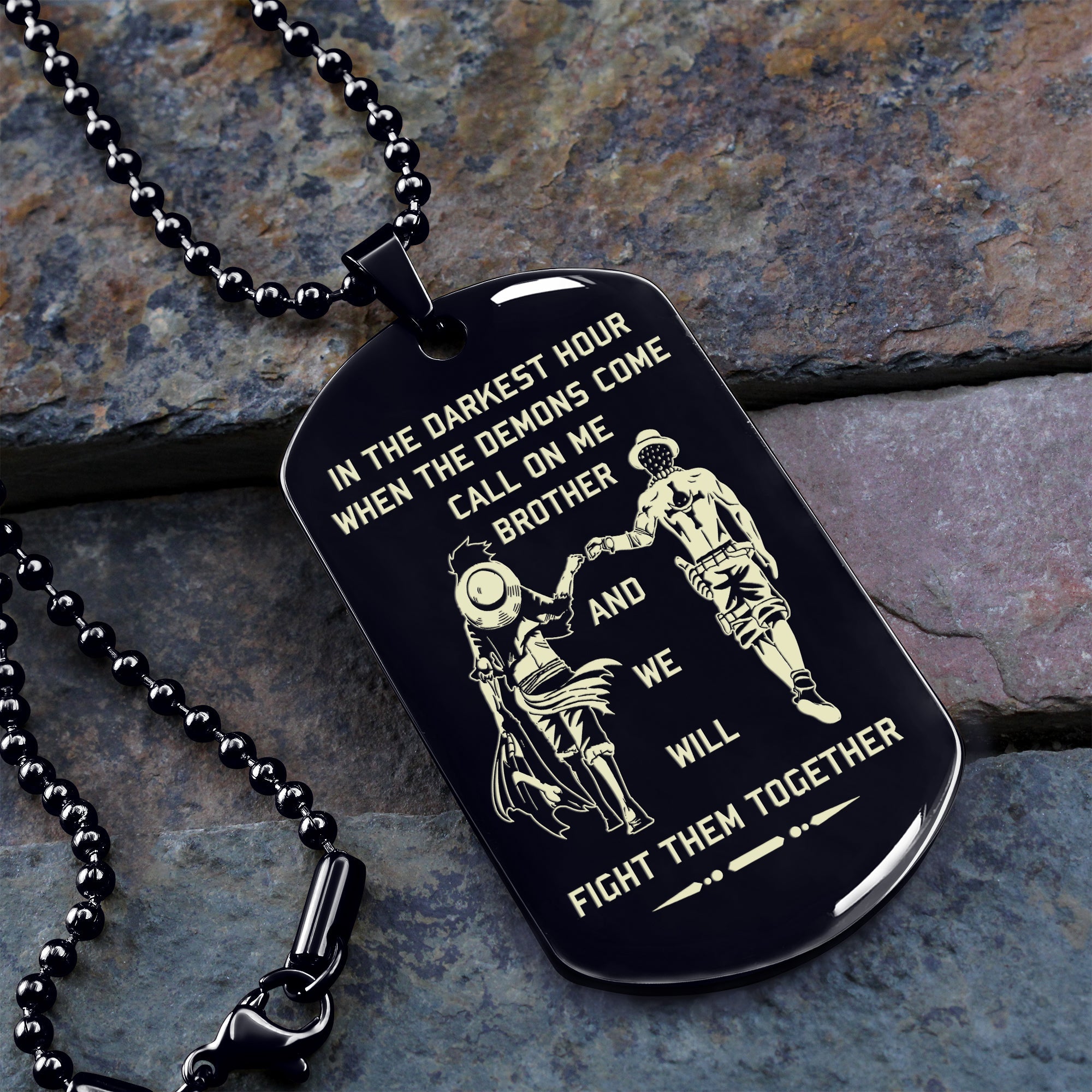 Soldier customizable engraved brother dog tag gift from brother