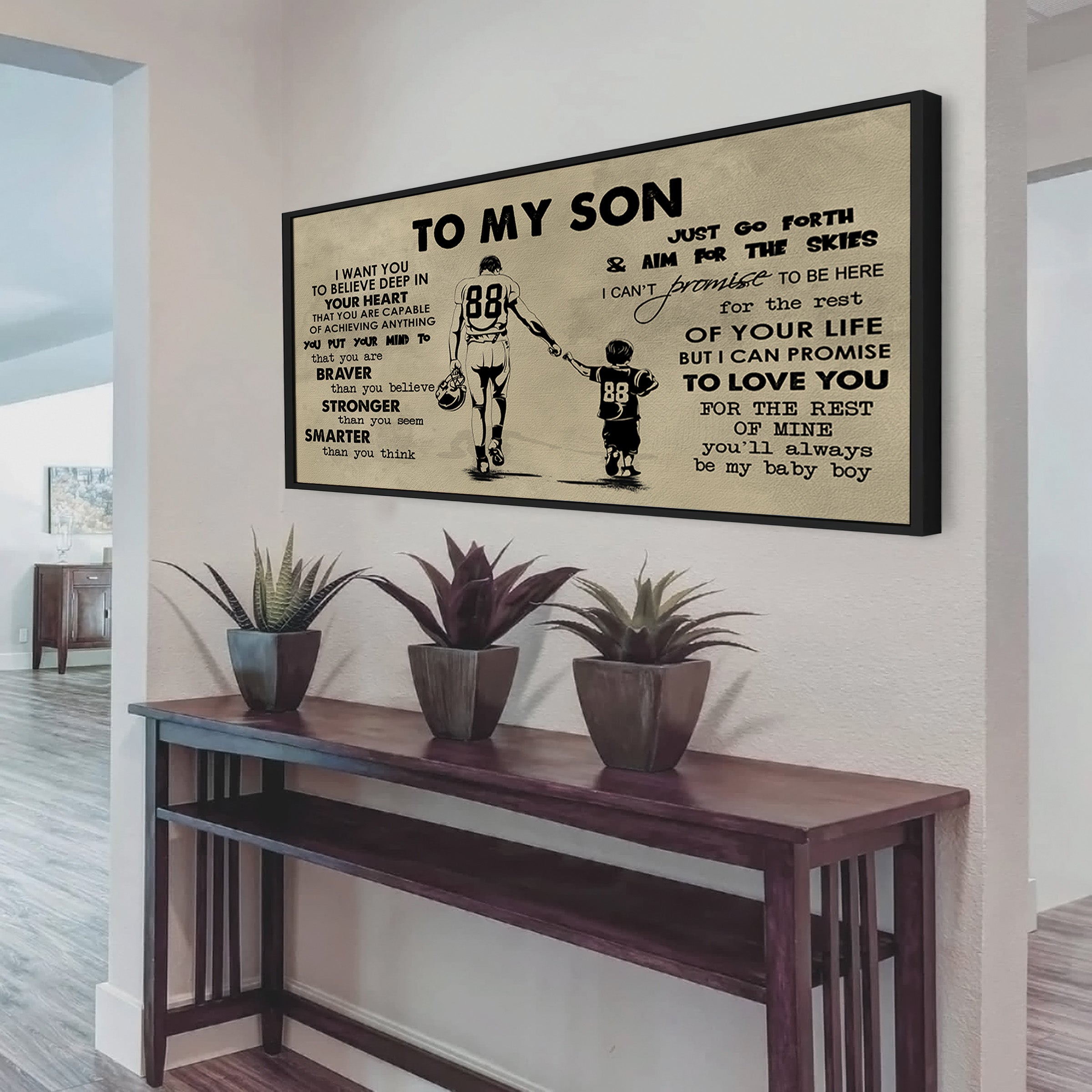 SOCCER TO MY SON- I WANT YOU TO BELIEVE- CANVAS POSTER