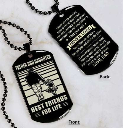 Police Personalized Double Sided Dog Tag Father And Son Best Friends For Life - Message on the back side