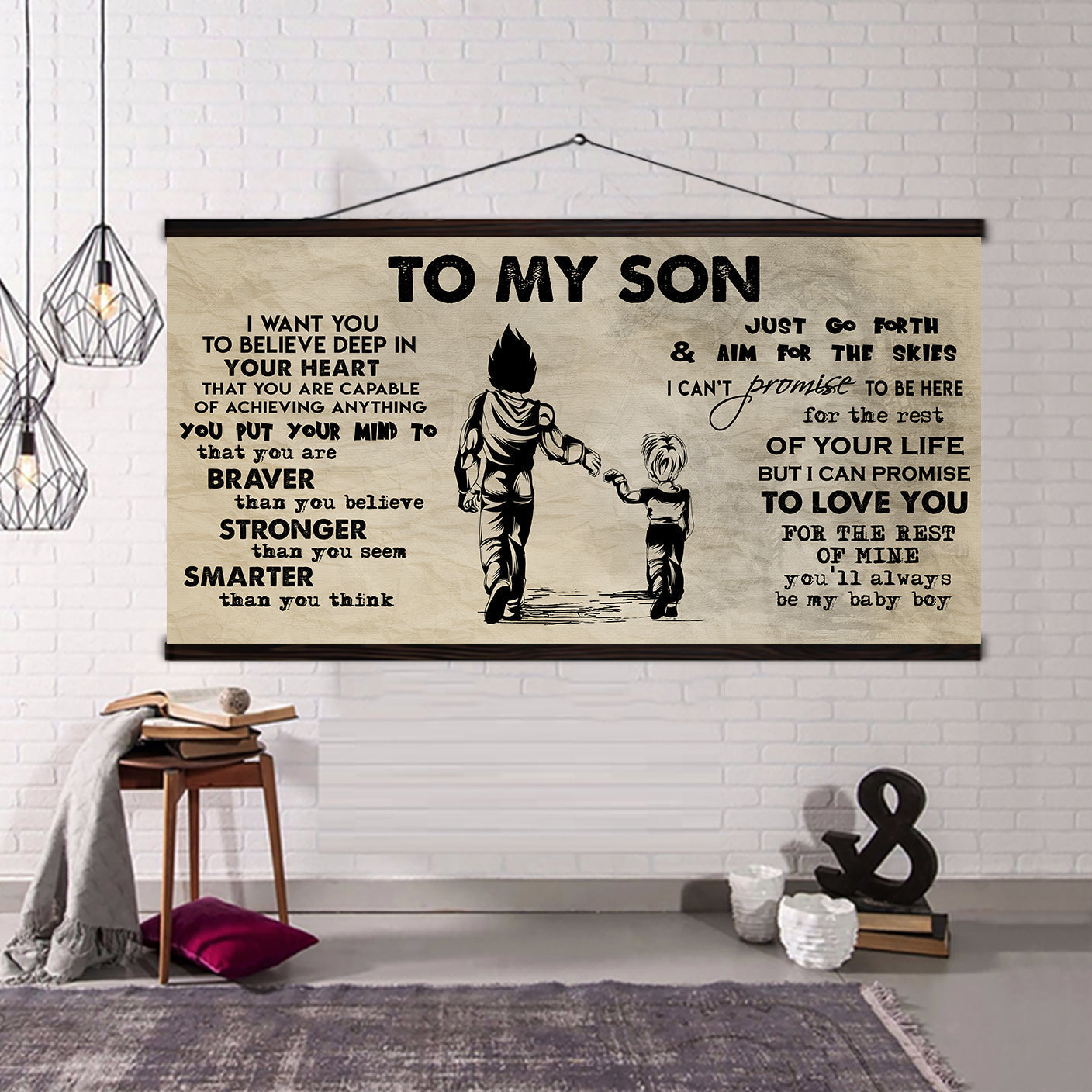 HOCKEY TO MY SON- I WANT YOU TO BELIEVE- CANVAS POSTER