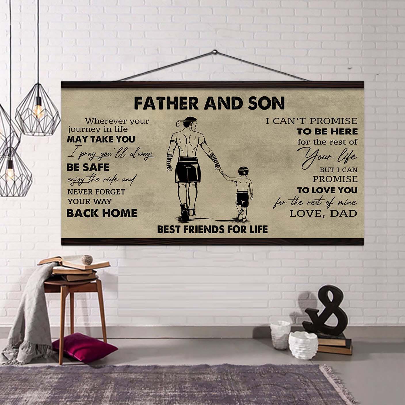 Family Father And Daughter Best Friends For Life - Never Forget Your Way Back Home Poster Canvas Gift For Daughter From Father