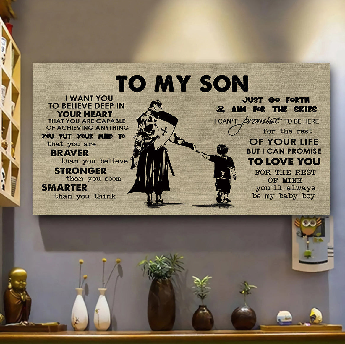 HOCKEY TO MY SON- I WANT YOU TO BELIEVE- CANVAS POSTER