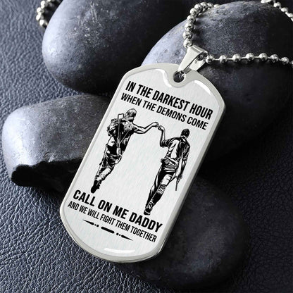 DRB GK Military Chain Silver Plated 18K Gold Plated Call On Me Daddy Gift For Your Dad