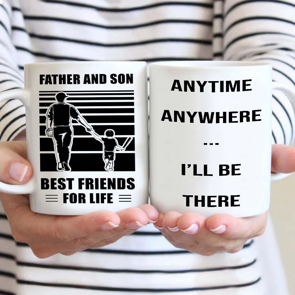 Soldier Be strong-Personalized Mug Father And Son Best Friends For Life - Message on the back side