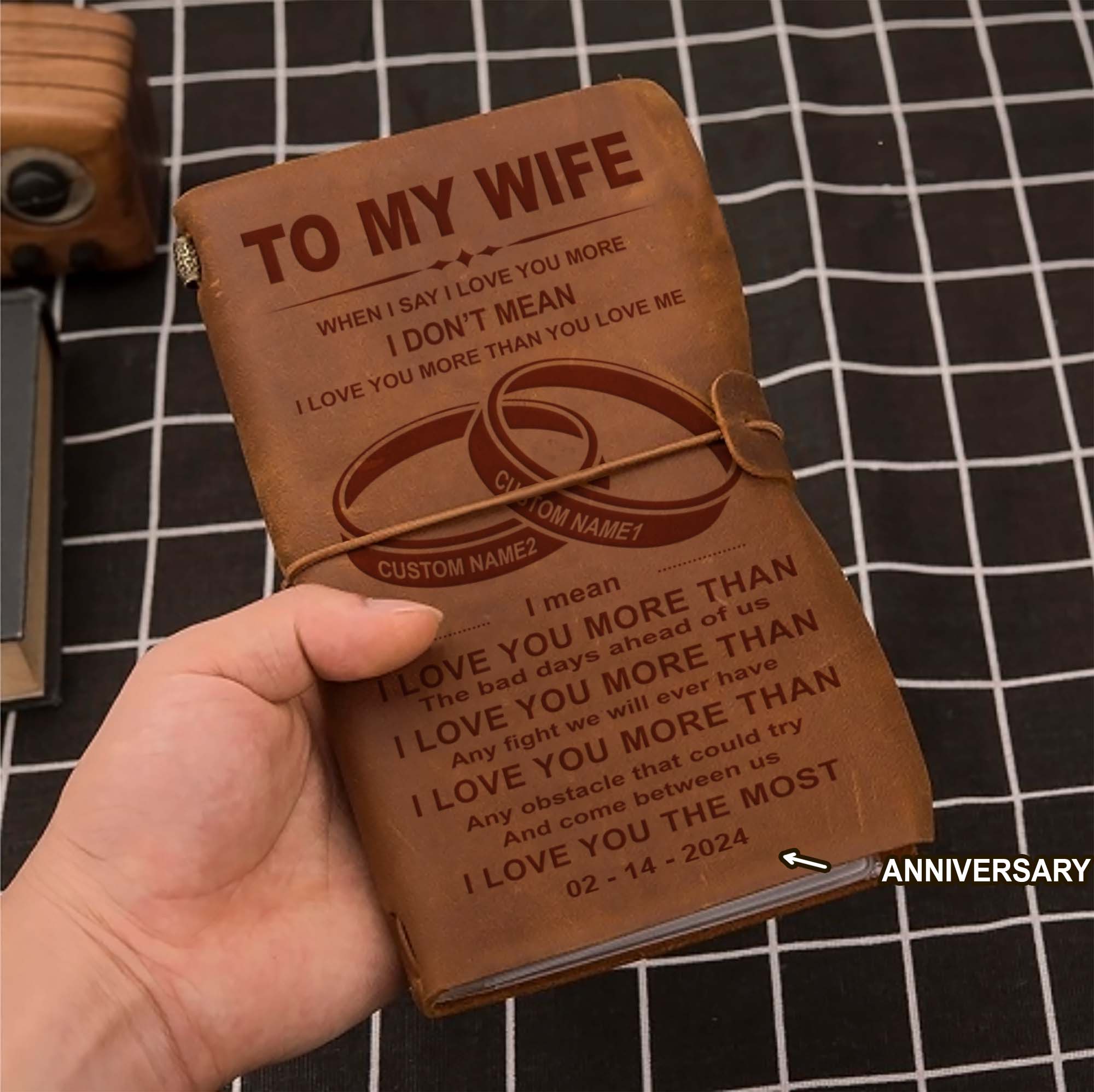 Valentines gifts-Vintage Journal Husband to wife- Marrying you was one of the best decision I ever made