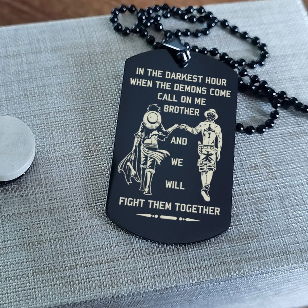 Soldier customizable engraved brother dog tag gift from brother