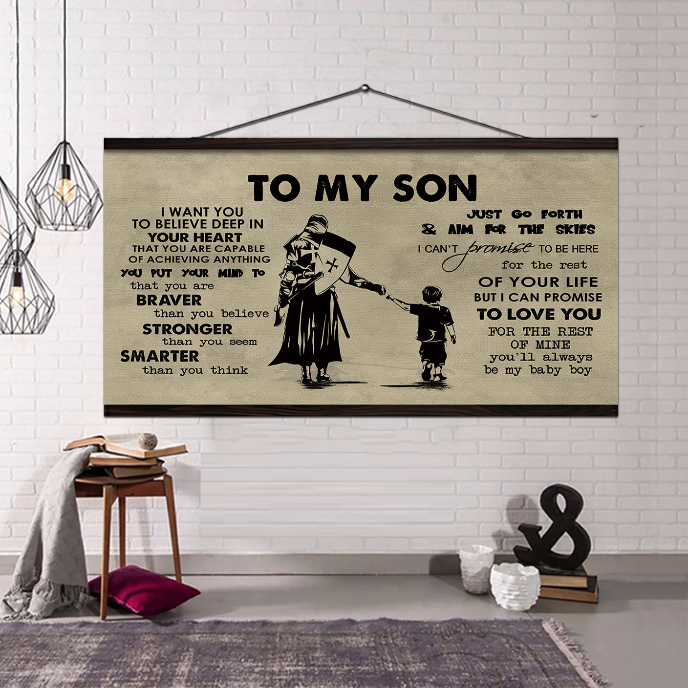 HOCKEY TO MY SON- I WANT YOU TO BELIEVE- CANVAS POSTER