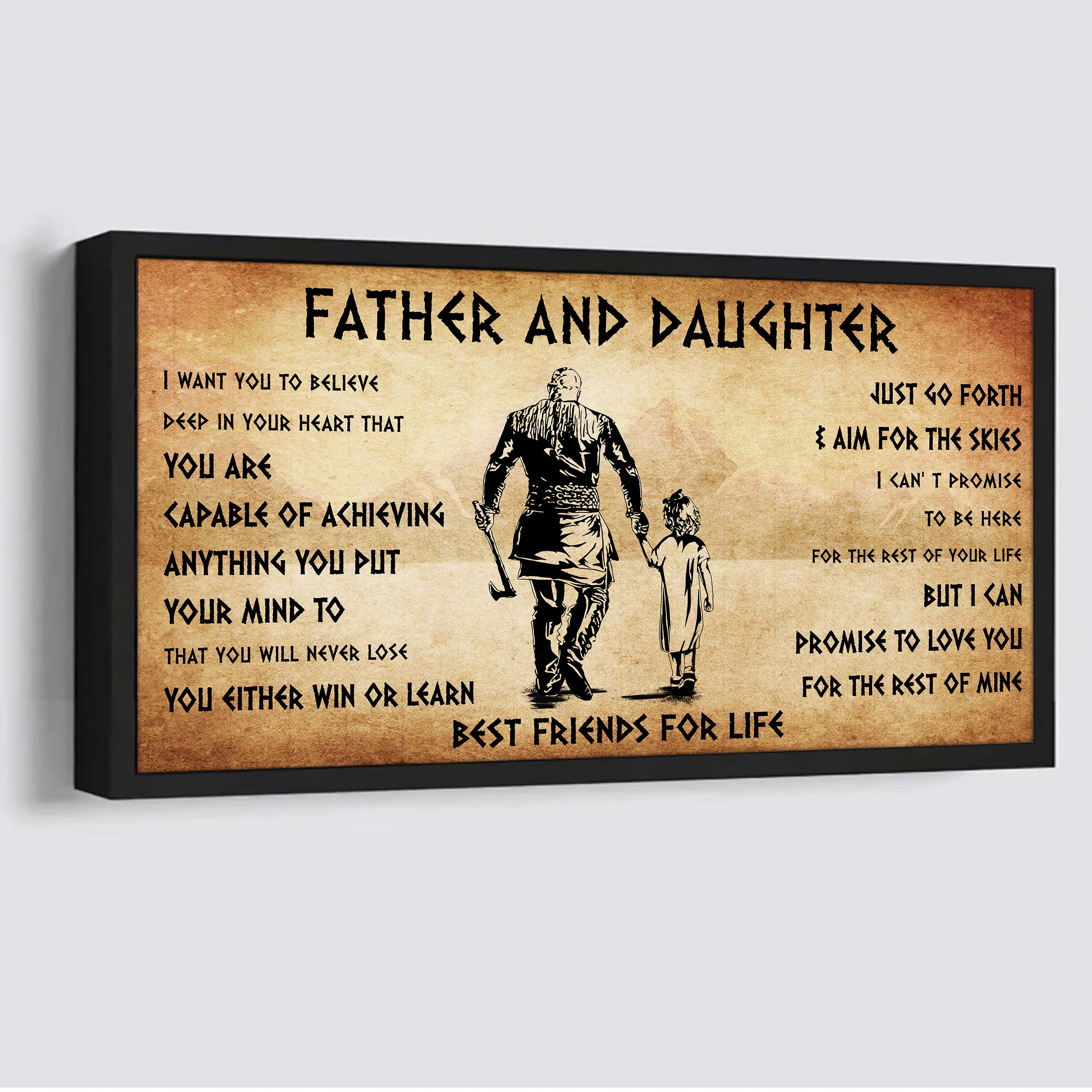 Vikings Father And Son Best Friends For Life - Ver 2 You Will Never Lose Poster Canvas Gift For Son From Father