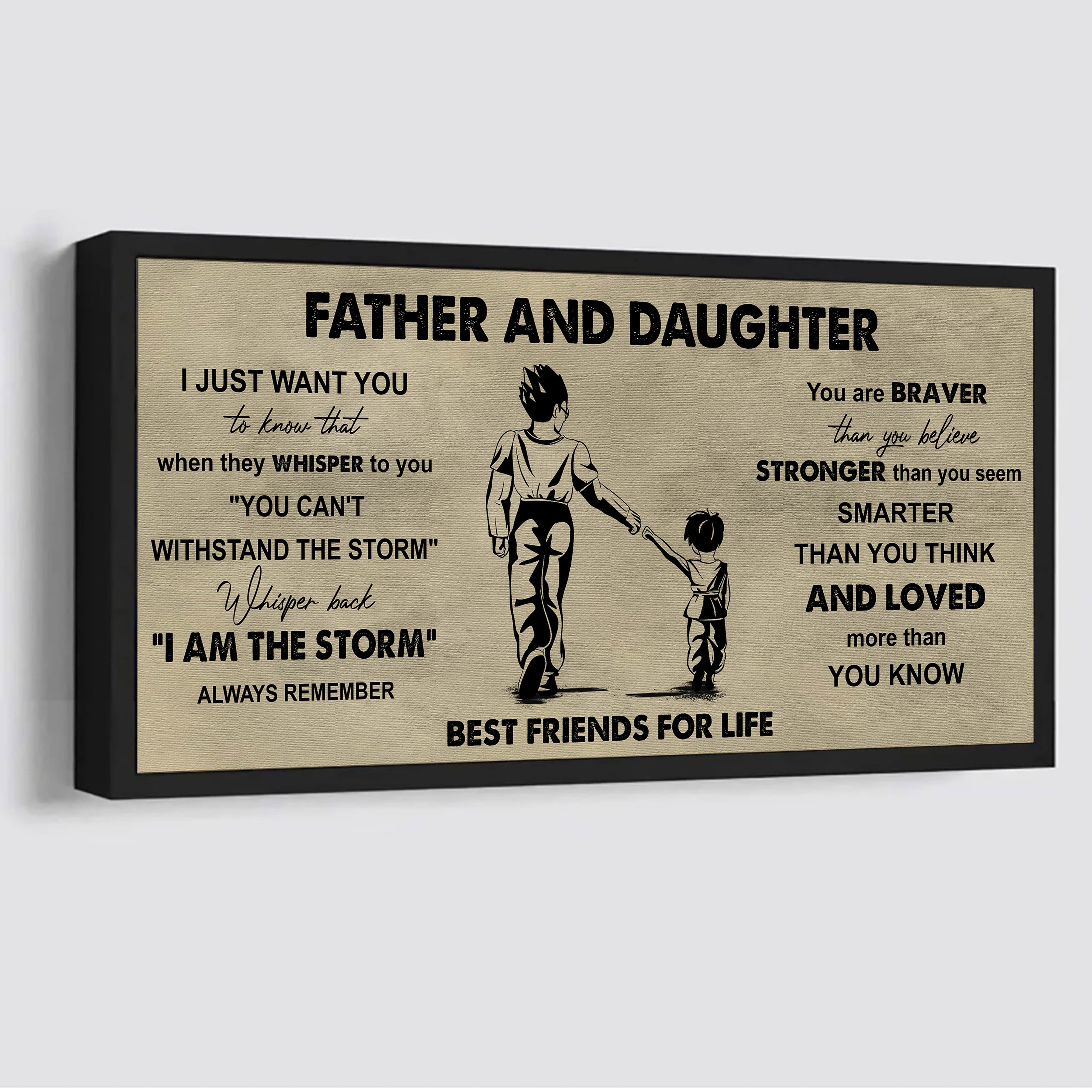 Samurai Father And Son Best Friends For Life - I Am The Storm Poster Canvas Gift For Son From Father