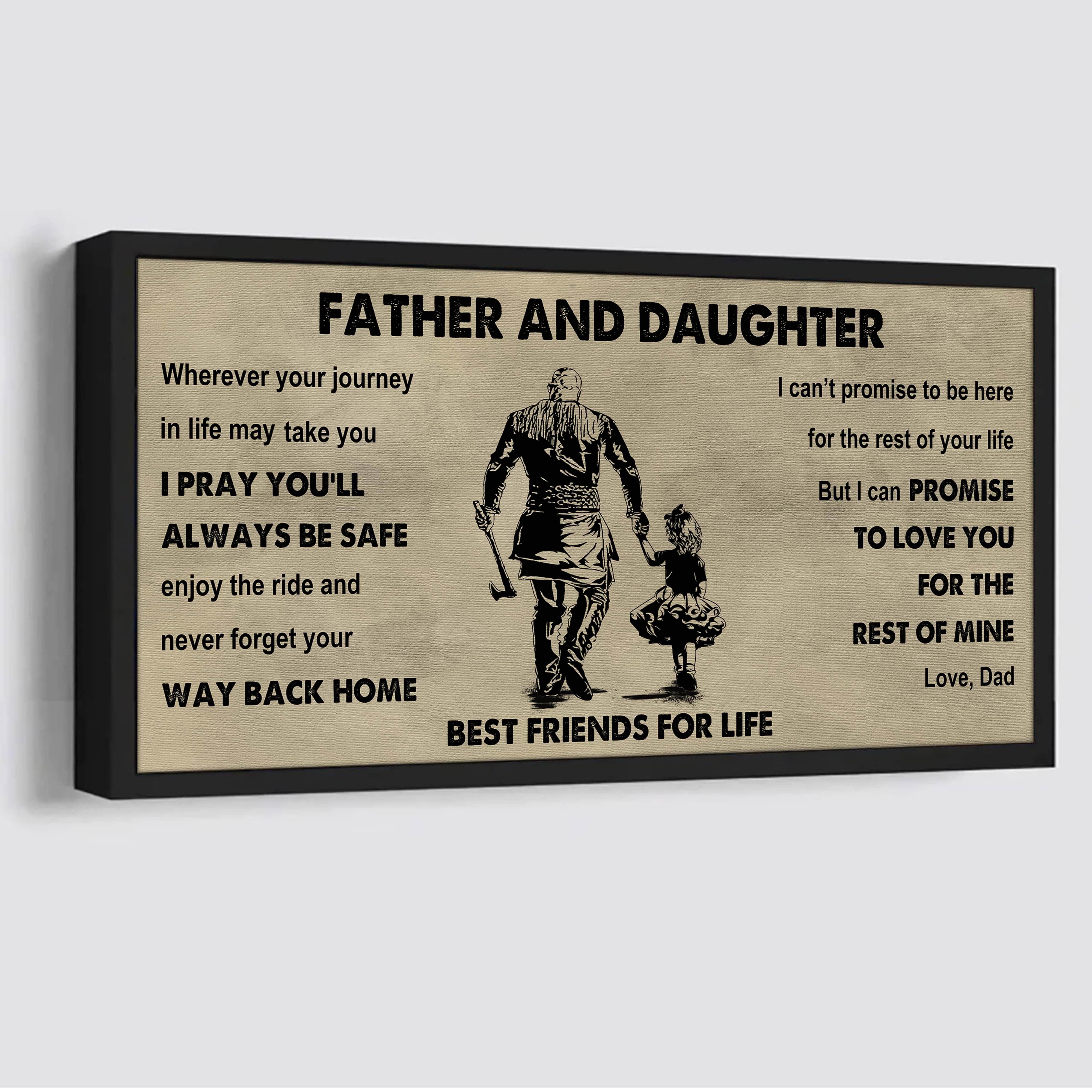 Samurai Father And Daughter Best Friends For Life - Ver 2 Never Forget Your Way Back Home Poster Canvas Gift For Daughter From Father