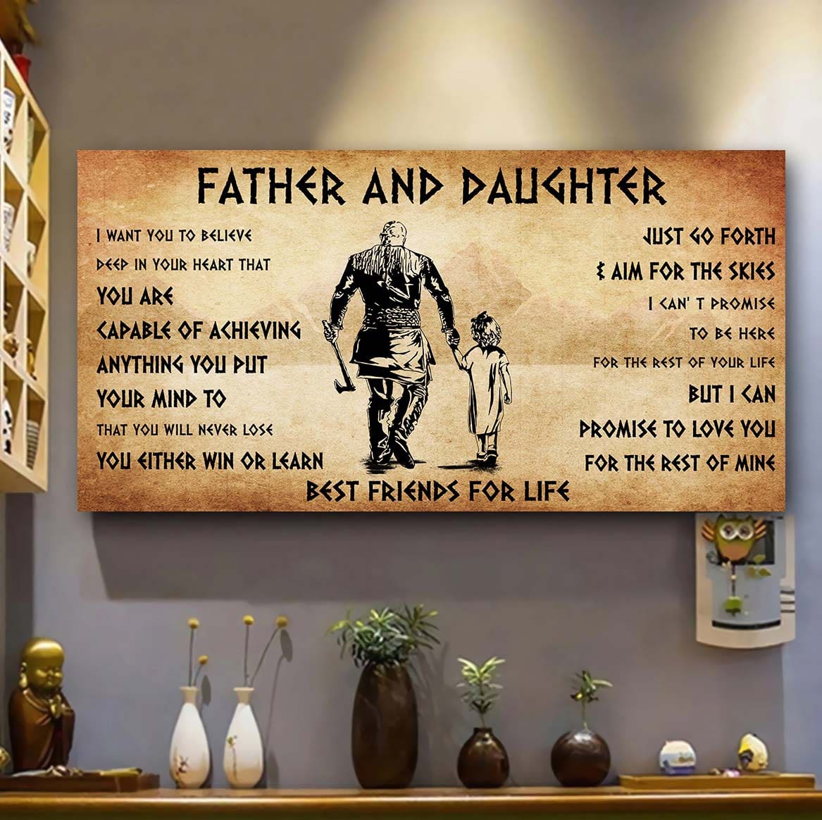 Vikings Father And Son Best Friends For Life - Ver 2 You Will Never Lose Poster Canvas Gift For Son From Father