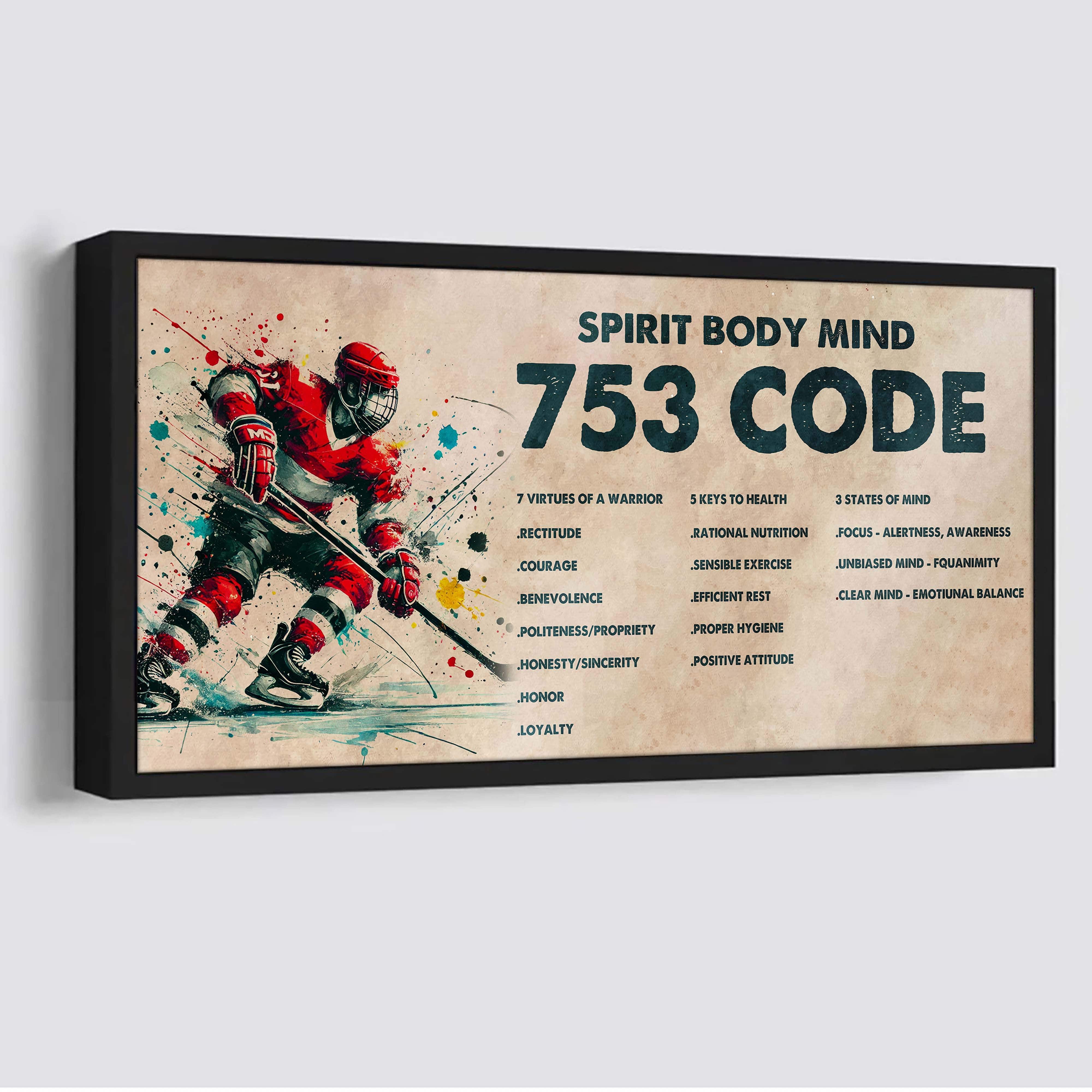 Water Color Baseball Poster Canvas 7 5 3 Code Motivation Quotes