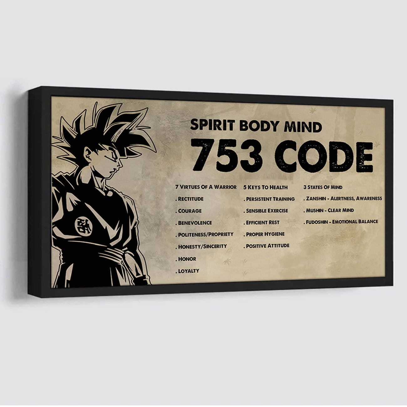 Spartan Poster Canvas 7 5 3 Code Motivation Quotes