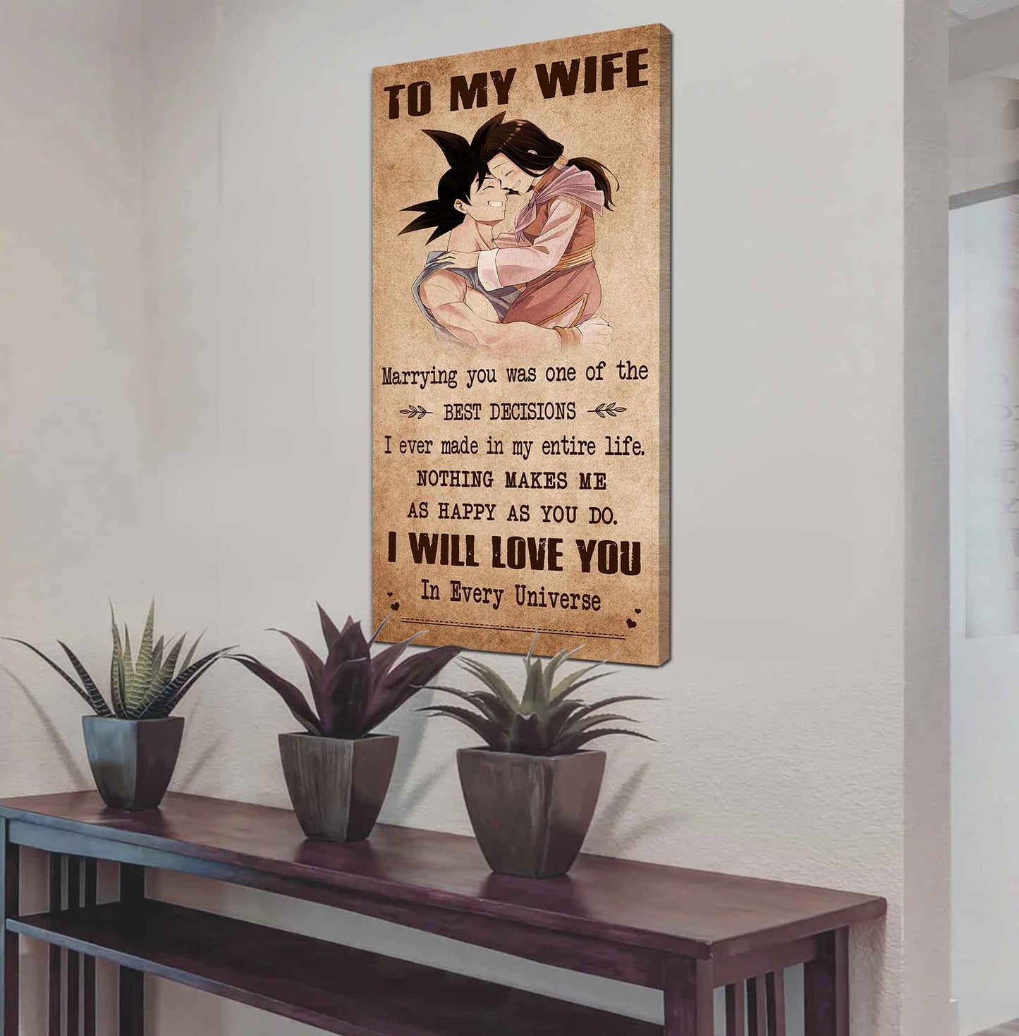 DRB VGT- Poster Canvas To My Wife Marrying You Was One Of The Best Decisions - I Will Love You Forever And Always Gift For Your Wife