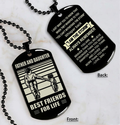 Police Personalized Double Sided Dog Tag Father And Son Best Friends For Life - Message on the back side
