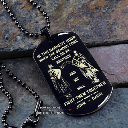 Soldier customizable engraved brother dog tag gift from brother