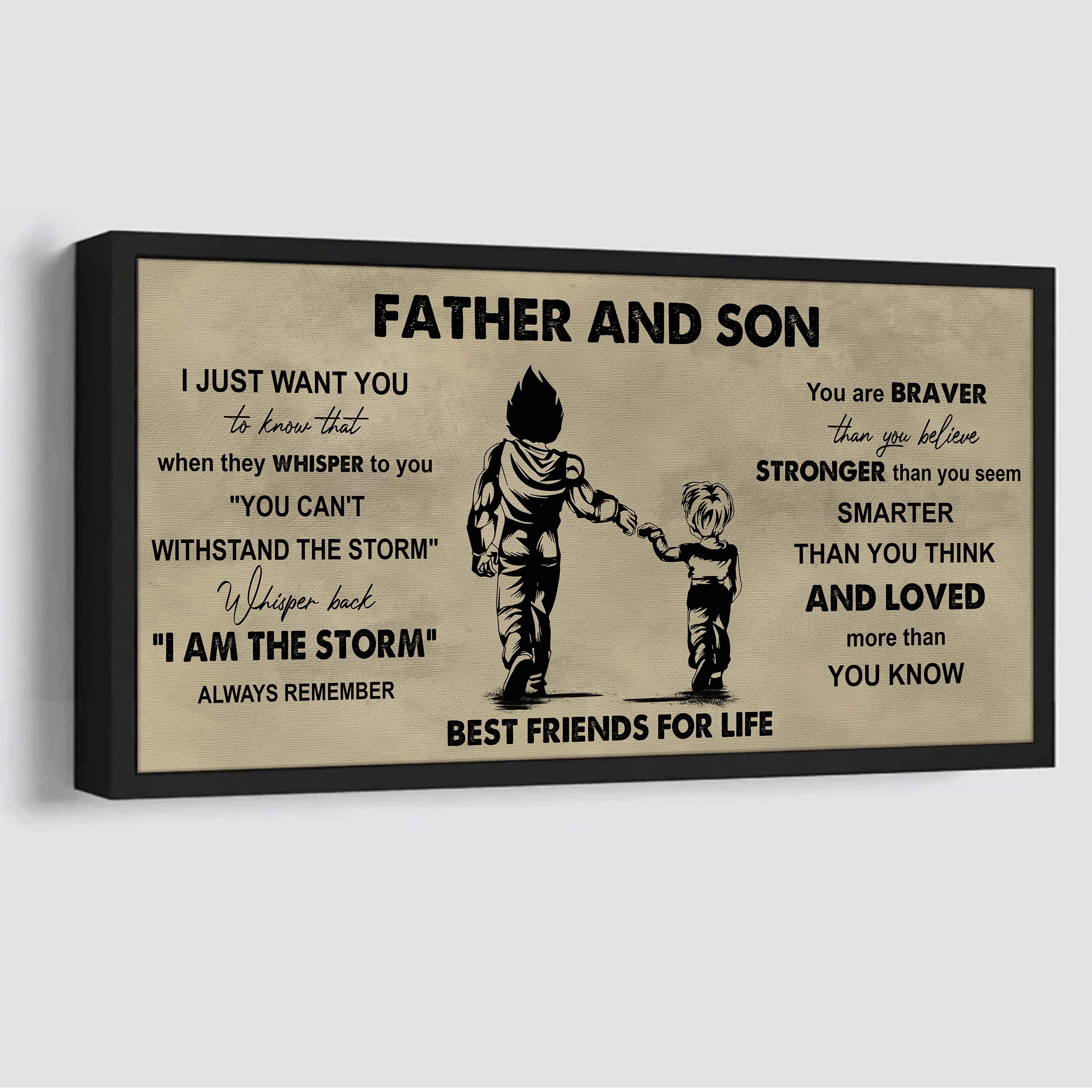 Samurai Father And Son Best Friends For Life - I Am The Storm Poster Canvas Gift For Son From Father