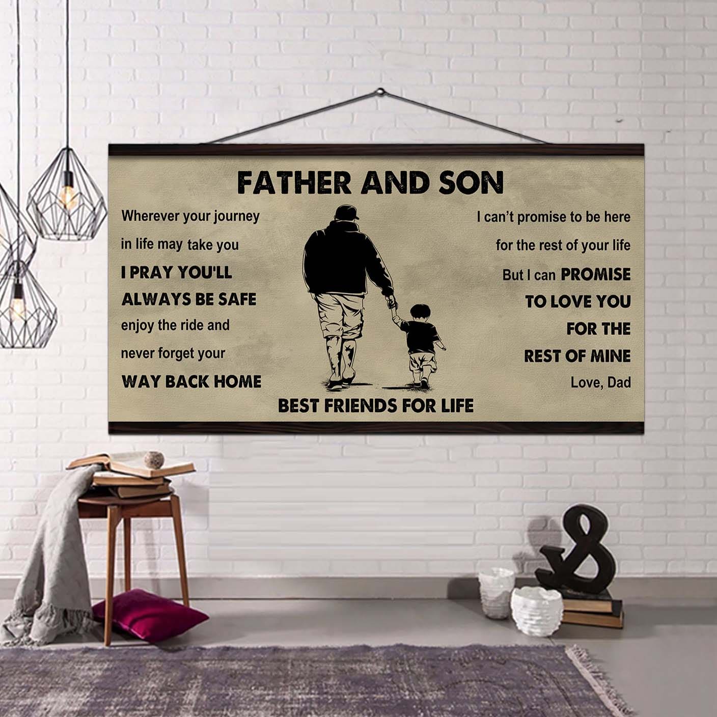 Vikings Father And Son Best Friends For Life - Ver 2 Never Forget Your Way Back Home Poster Canvas Gift For Son From Father