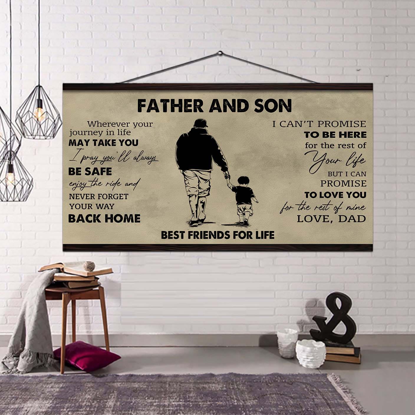 Family Father And Daughter Best Friends For Life - Never Forget Your Way Back Home Poster Canvas Gift For Daughter From Father