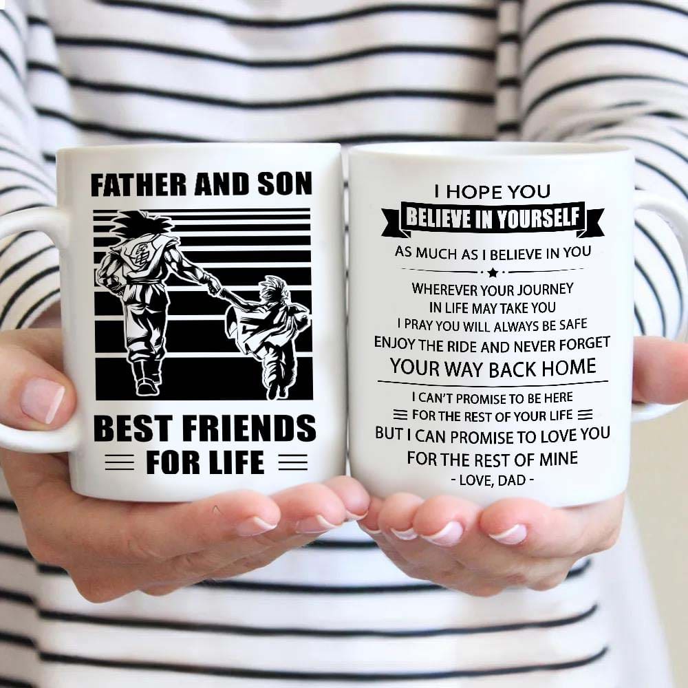 Soldier Be strong-Personalized Mug Father And Son Best Friends For Life - Message on the back side