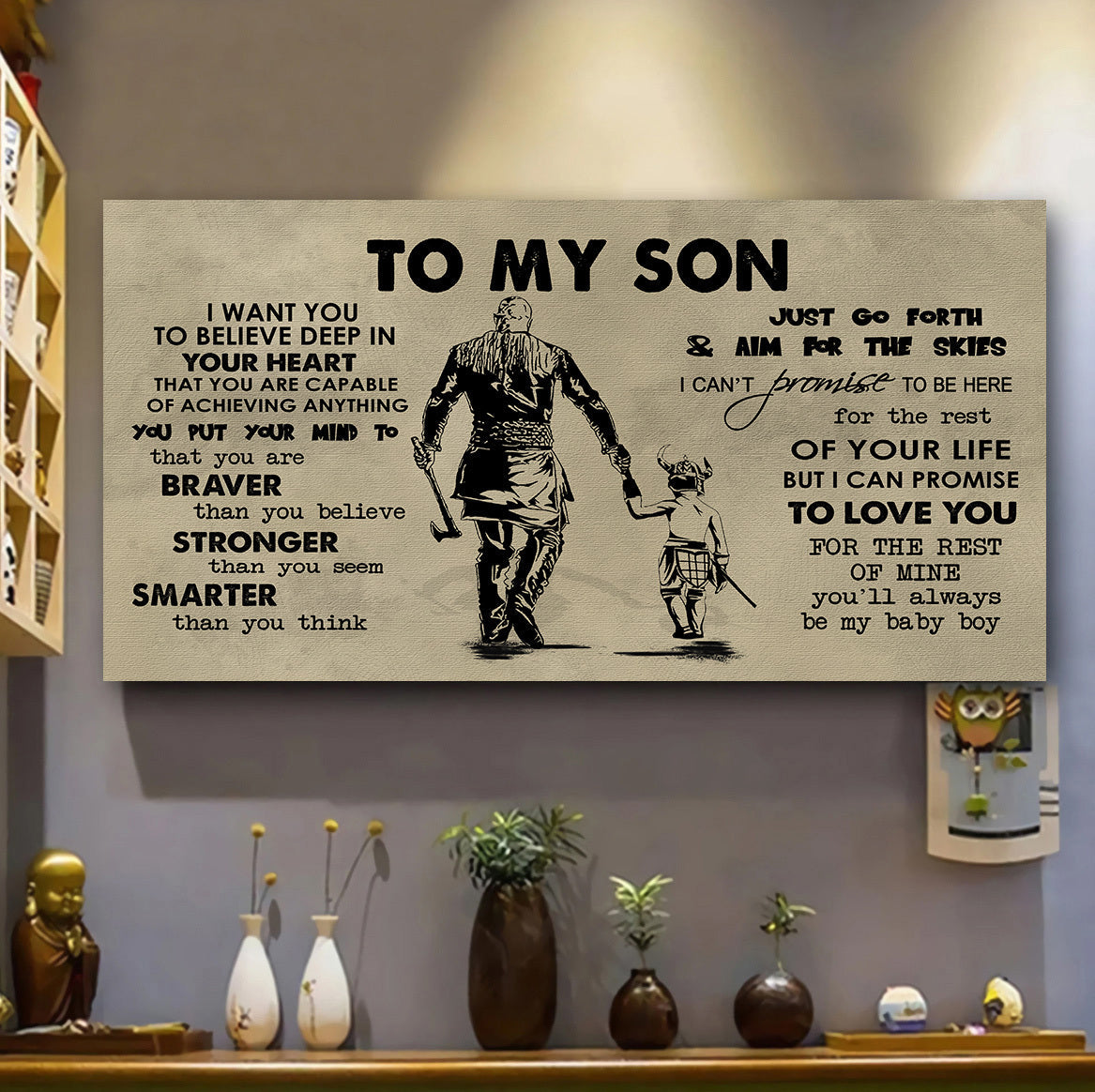 Family TO MY SON- I WANT YOU TO BELIEVE- CANVAS POSTER