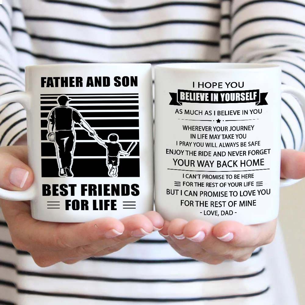 Soldier Be strong-Personalized Mug Father And Son Best Friends For Life - Message on the back side