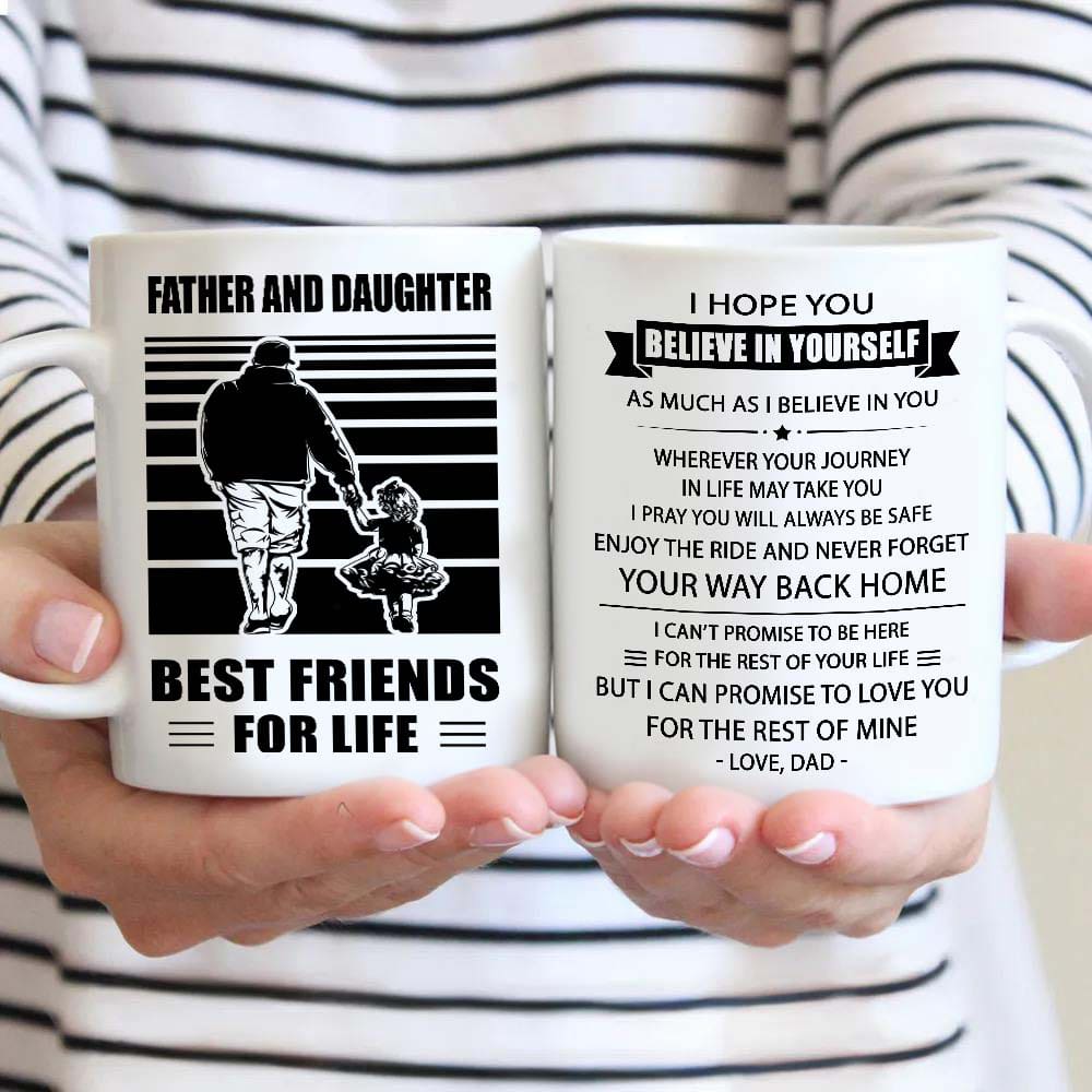 Basketball Be strong-Personalized Mug Father And Son Best Friends For Life - Message on the back side