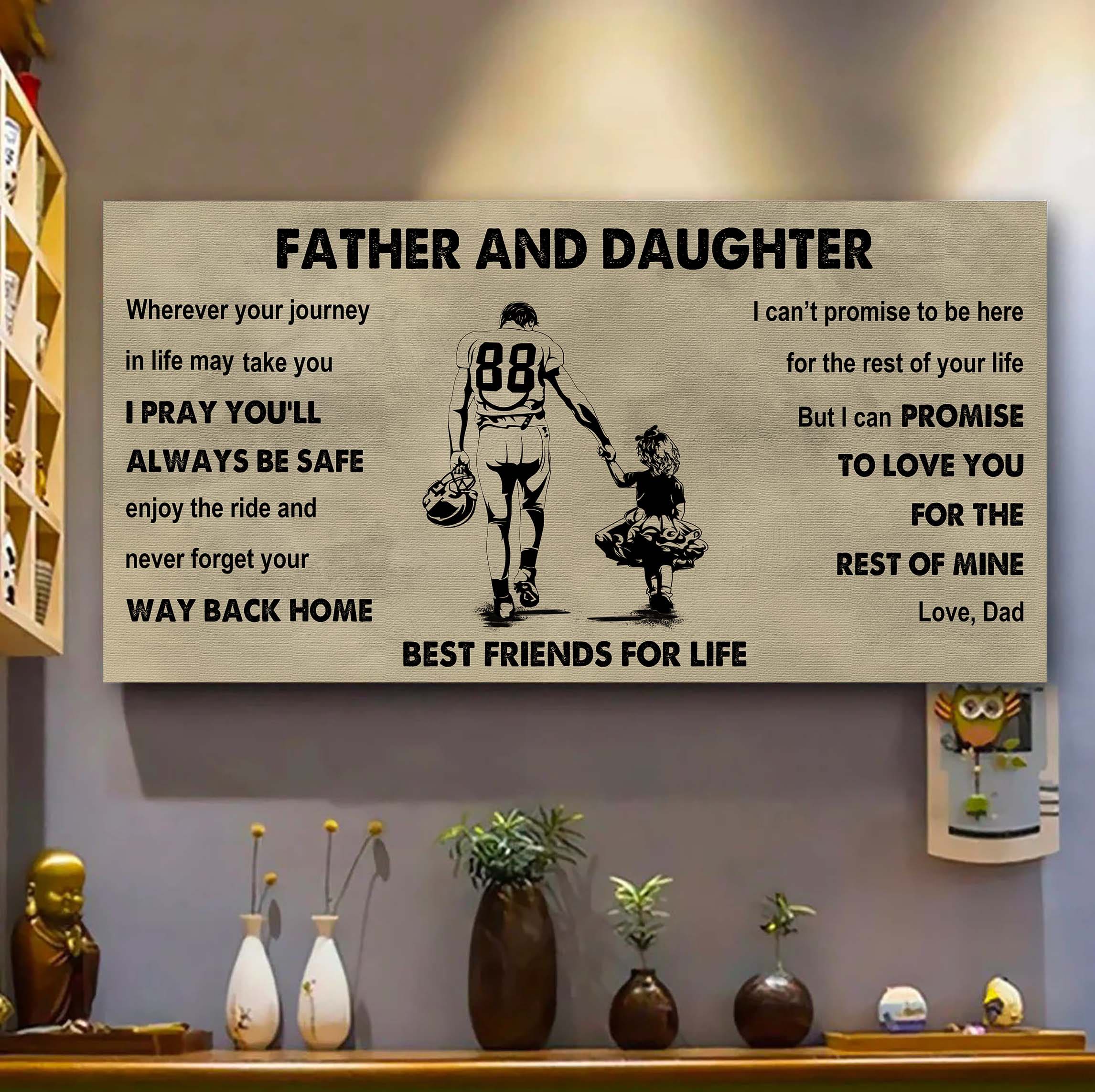 Vikings Father And Daughter Best Friends For Life - Ver 2 Never Forget Your Way Back Home Poster Canvas Gift For Daughter From Father