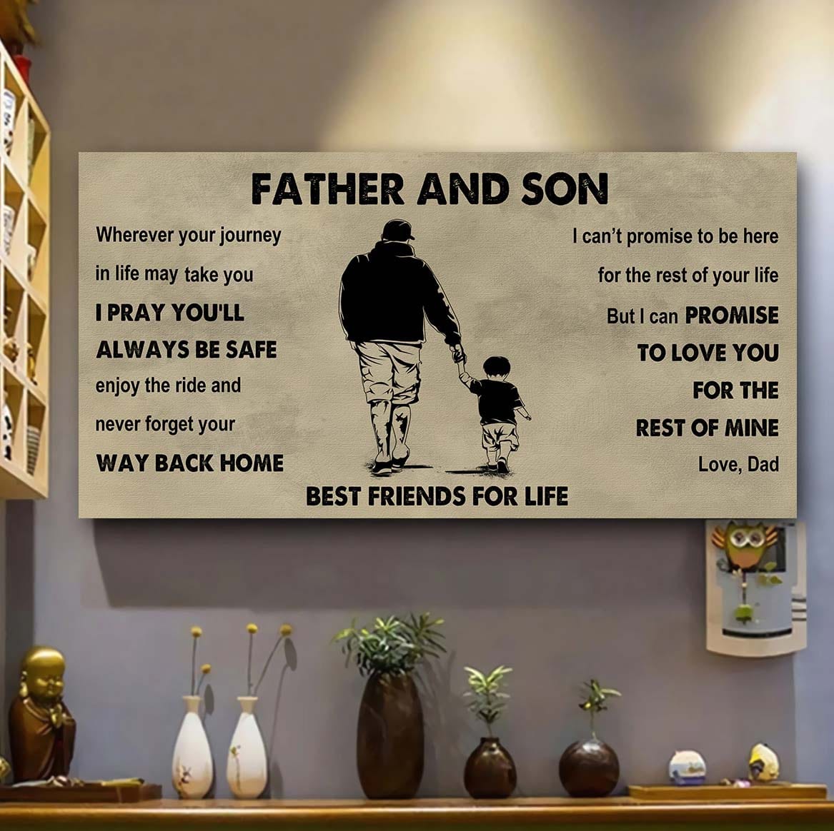 Family Father And Daughter Best Friends For Life - Ver 2 Never Forget Your Way Back Home Poster Canvas Gift For Daughter From Father