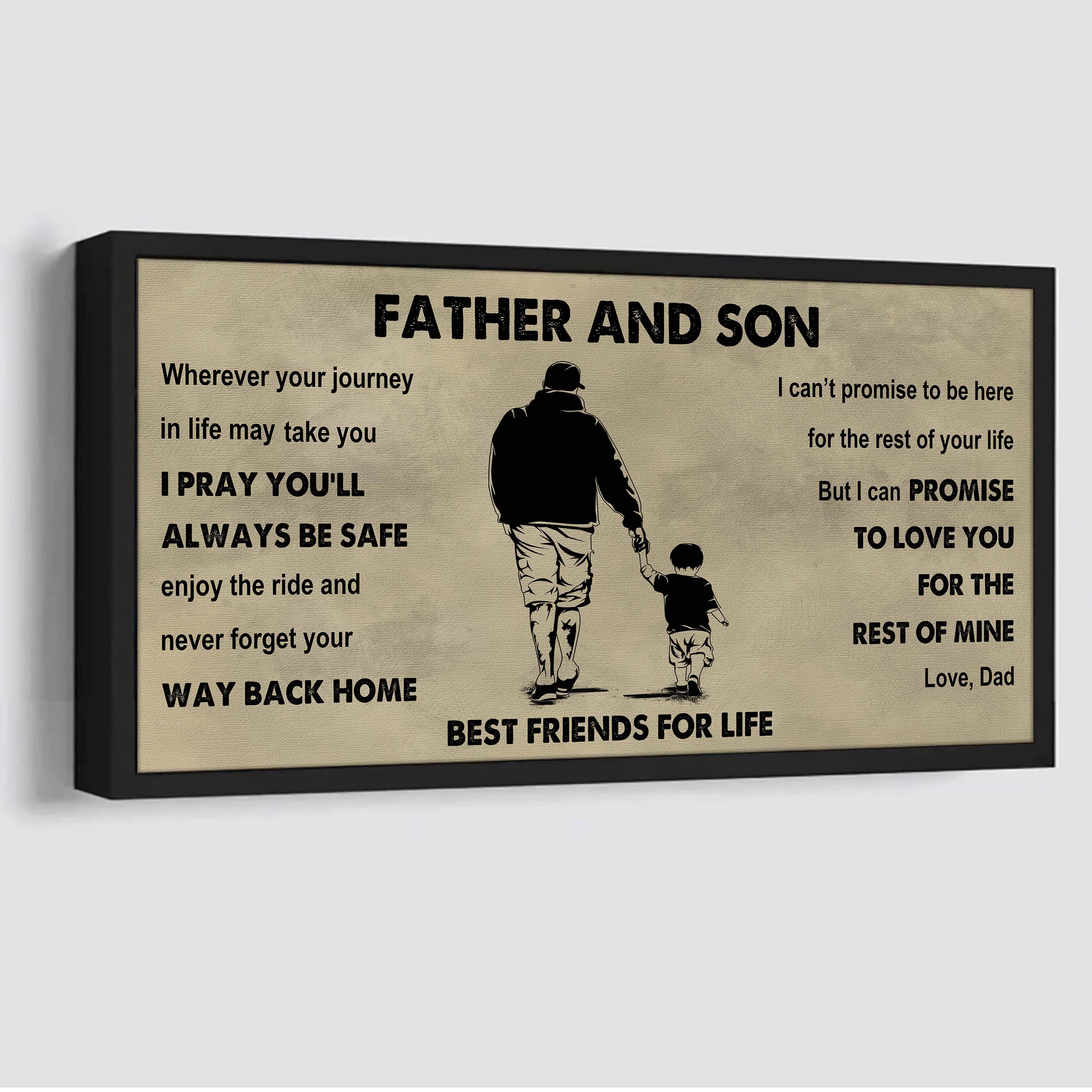 Samurai Father And Daughter Best Friends For Life - Ver 2 Never Forget Your Way Back Home Poster Canvas Gift For Daughter From Father