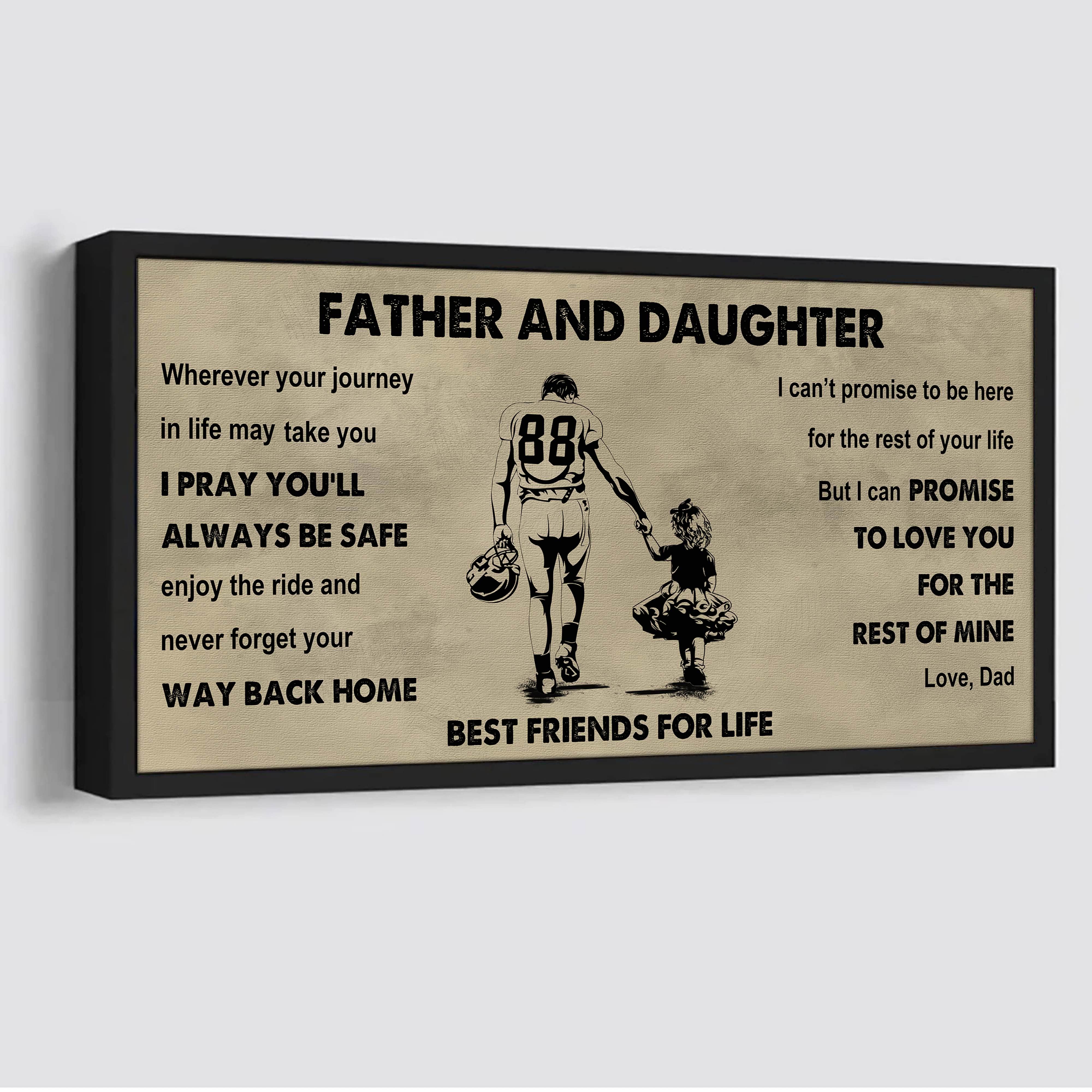 Vikings Father And Daughter Best Friends For Life - Ver 2 Never Forget Your Way Back Home Poster Canvas Gift For Daughter From Father