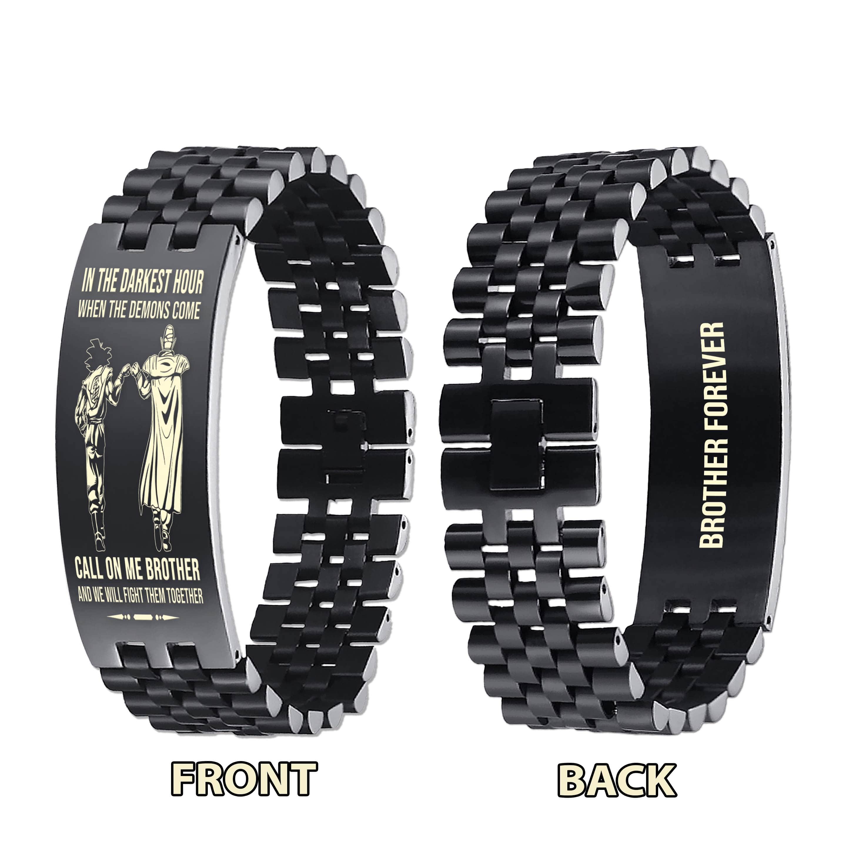 Samurai-Brother Forever Customizable engraved brother bracelet double sided gift from brother