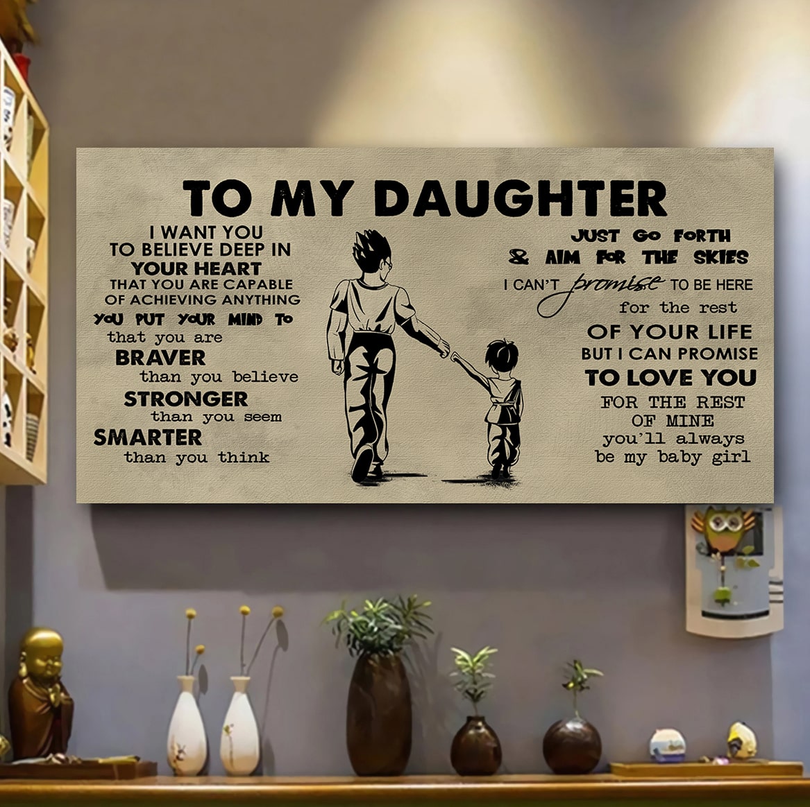 Family TO MY DAUGHTER- I WANT YOU TO BELIEVE- CANVAS POSTER