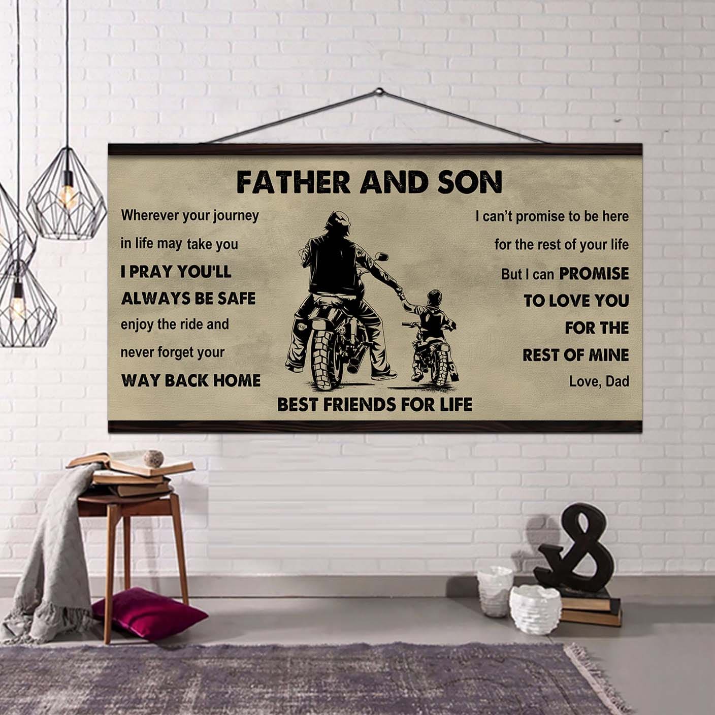 Vikings Father And Daughter Best Friends For Life - Ver 2 Never Forget Your Way Back Home Poster Canvas Gift For Daughter From Father