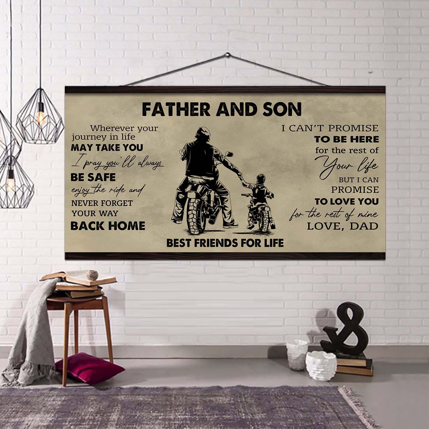 Family Father And Daughter Best Friends For Life - Never Forget Your Way Back Home Poster Canvas Gift For Daughter From Father