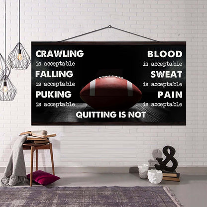 Tennis Poster Canvas Quiting Is Not