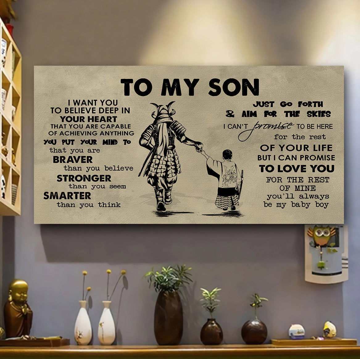 Family TO MY SON- I WANT YOU TO BELIEVE- CANVAS POSTER