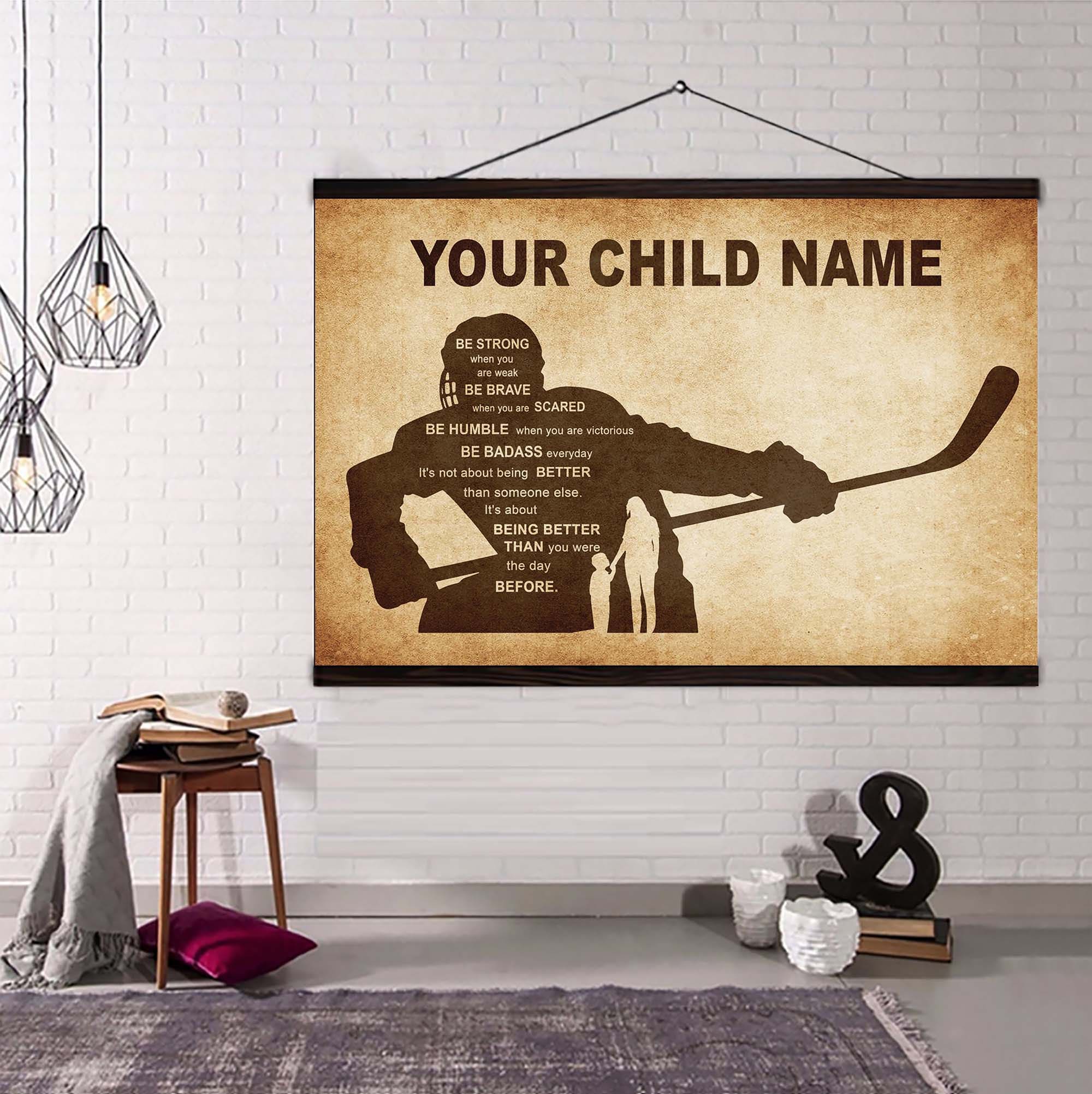 Personalized Your Child Name From Mom To Son Basketball Poster Canvas It's Not About Being Better Than Someone Else It's About Being Better Than You Were The Day Before