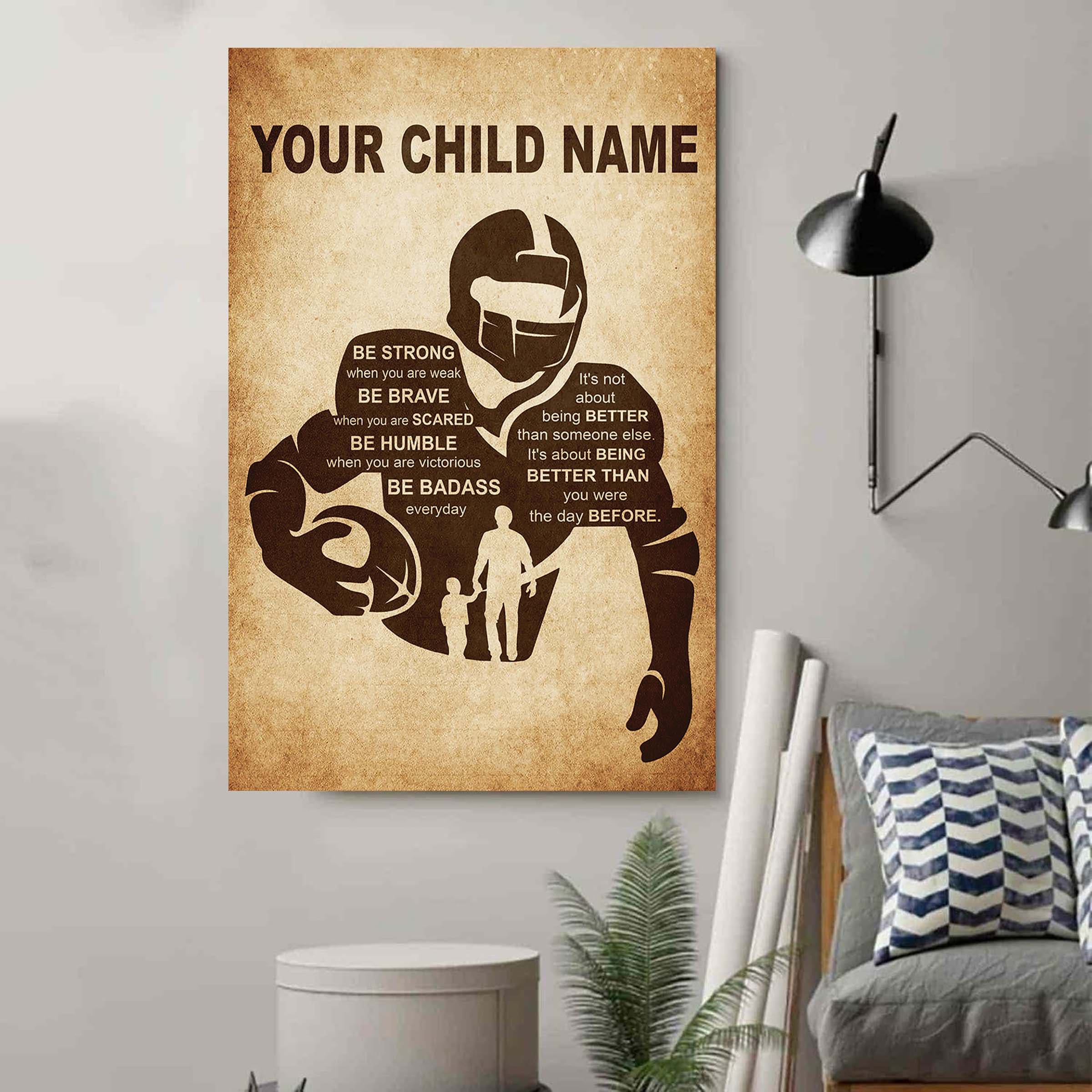 Basketball Personalized Your Child Name From Dad To Son