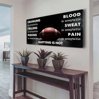 Soccer Poster Canvas Quiting Is Not