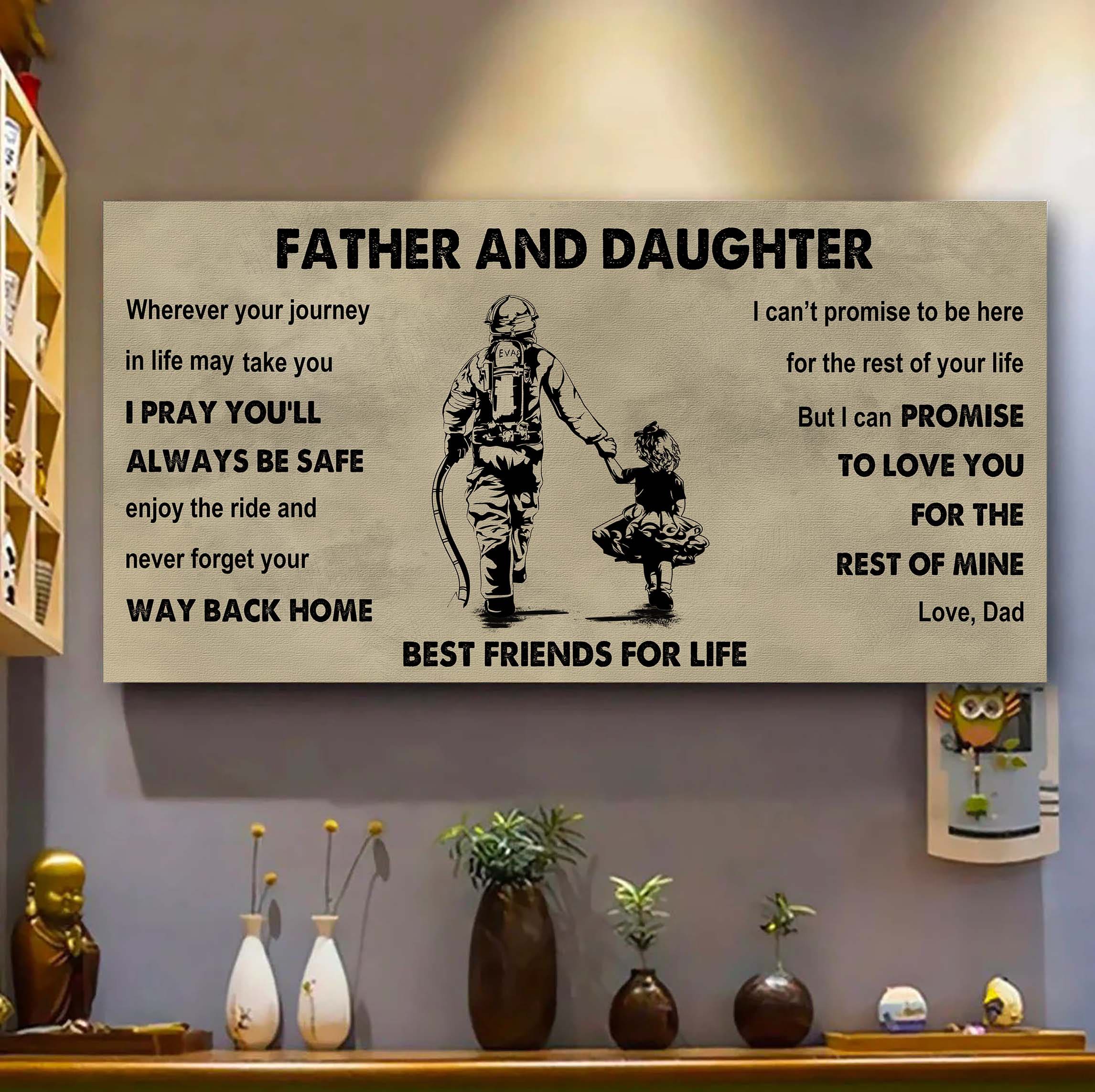 Vikings Father And Daughter Best Friends For Life - Ver 2 Never Forget Your Way Back Home Poster Canvas Gift For Daughter From Father