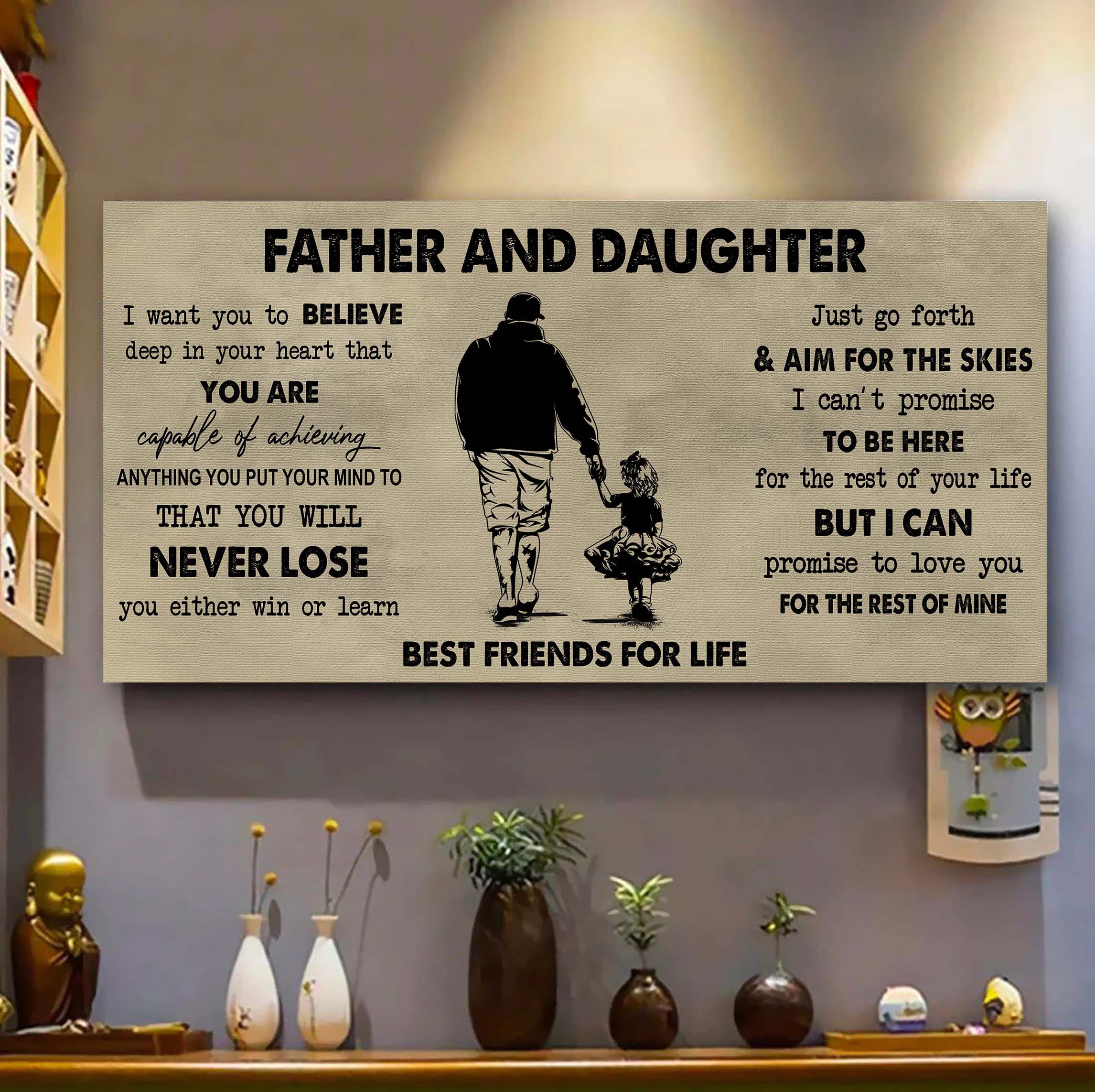 Father And Son Best Friend For Life - You Will Never Lose Poster Canvas Gift For Son From Father