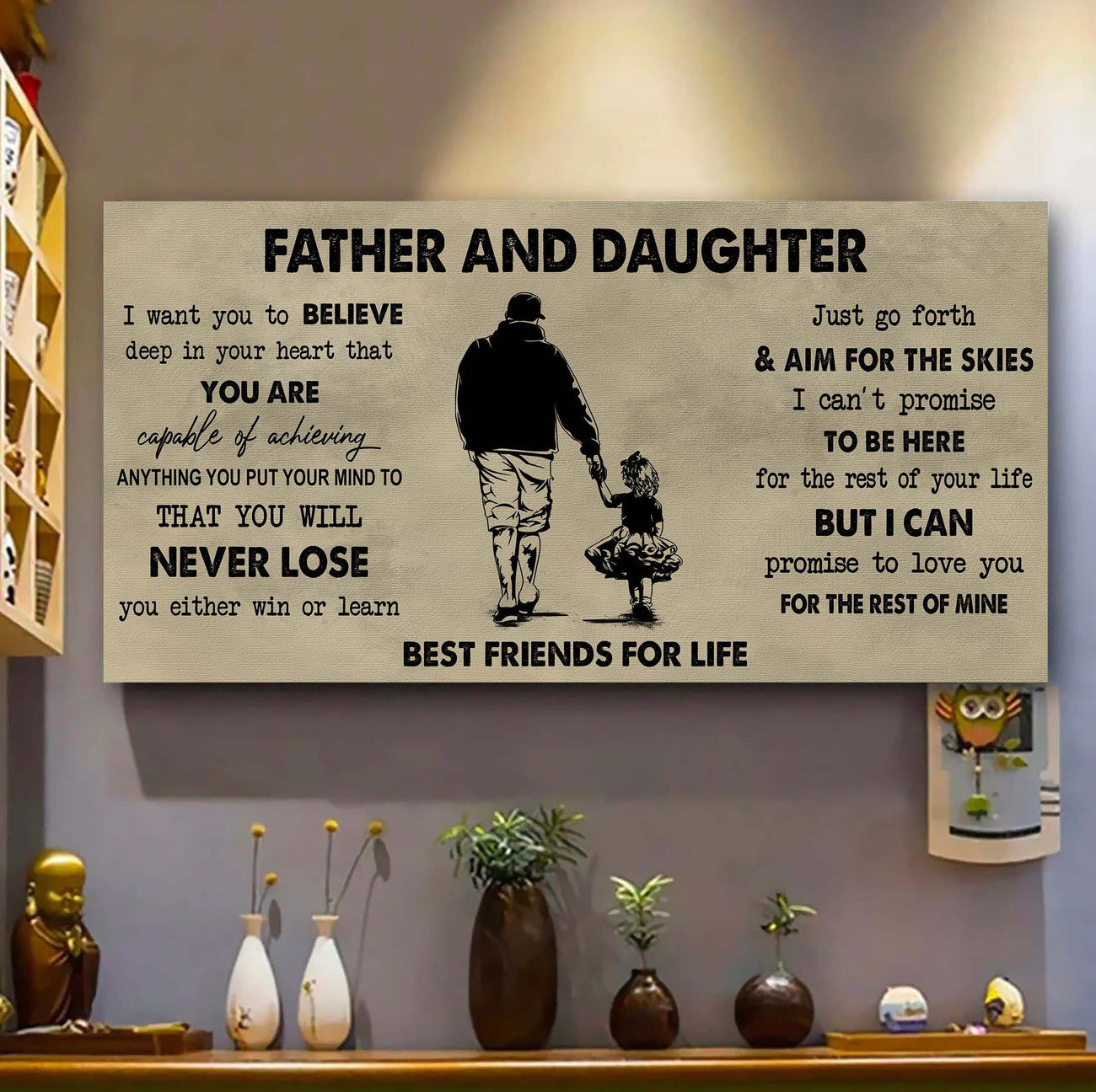 DRB Father And Son Best Friend For Life - You Will Never Lose Poster Canvas Gift For Son From Father -Photo Upload