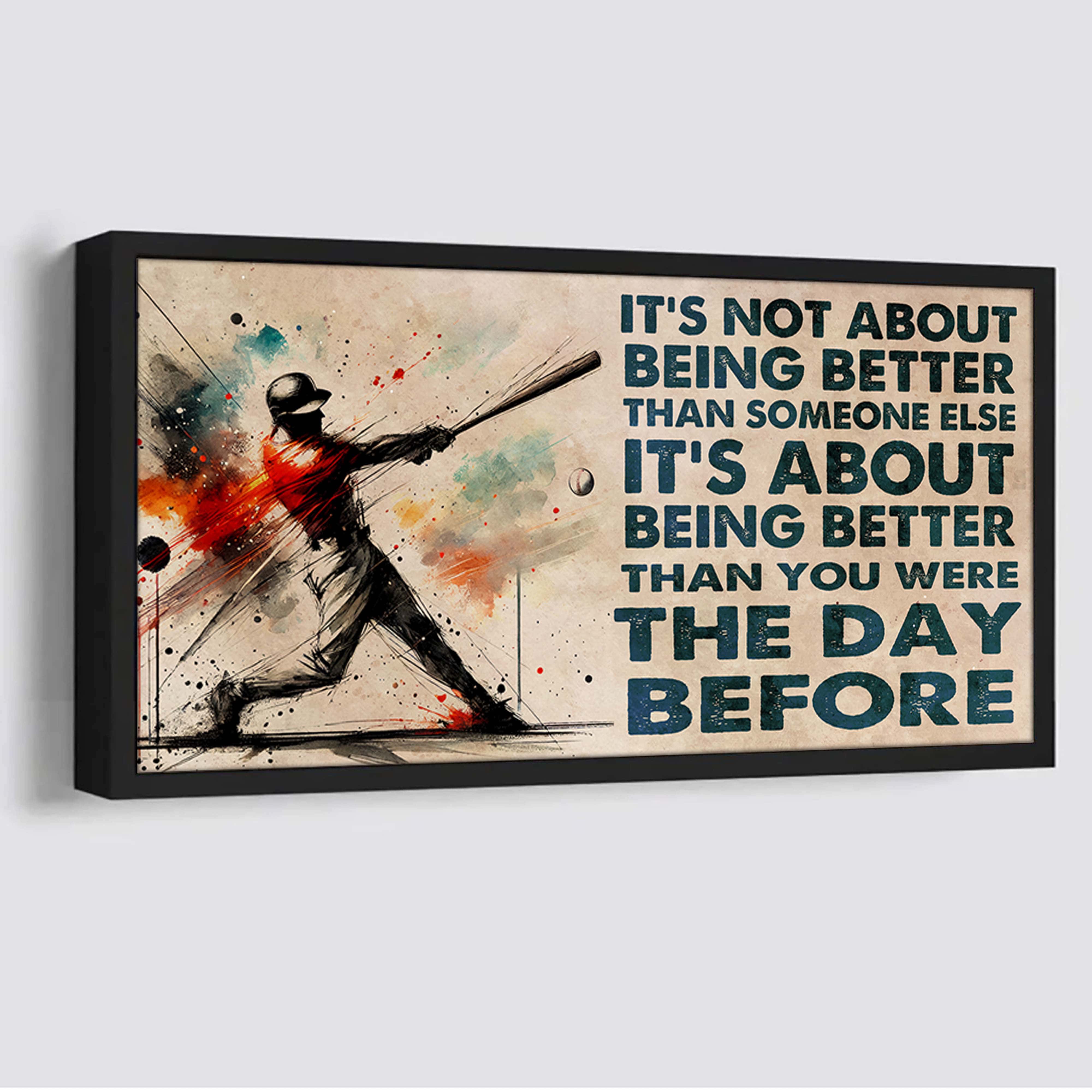 Ver 2 Water Color Soccer Poster Canvas It Is Not About Being Better Than Someone Else