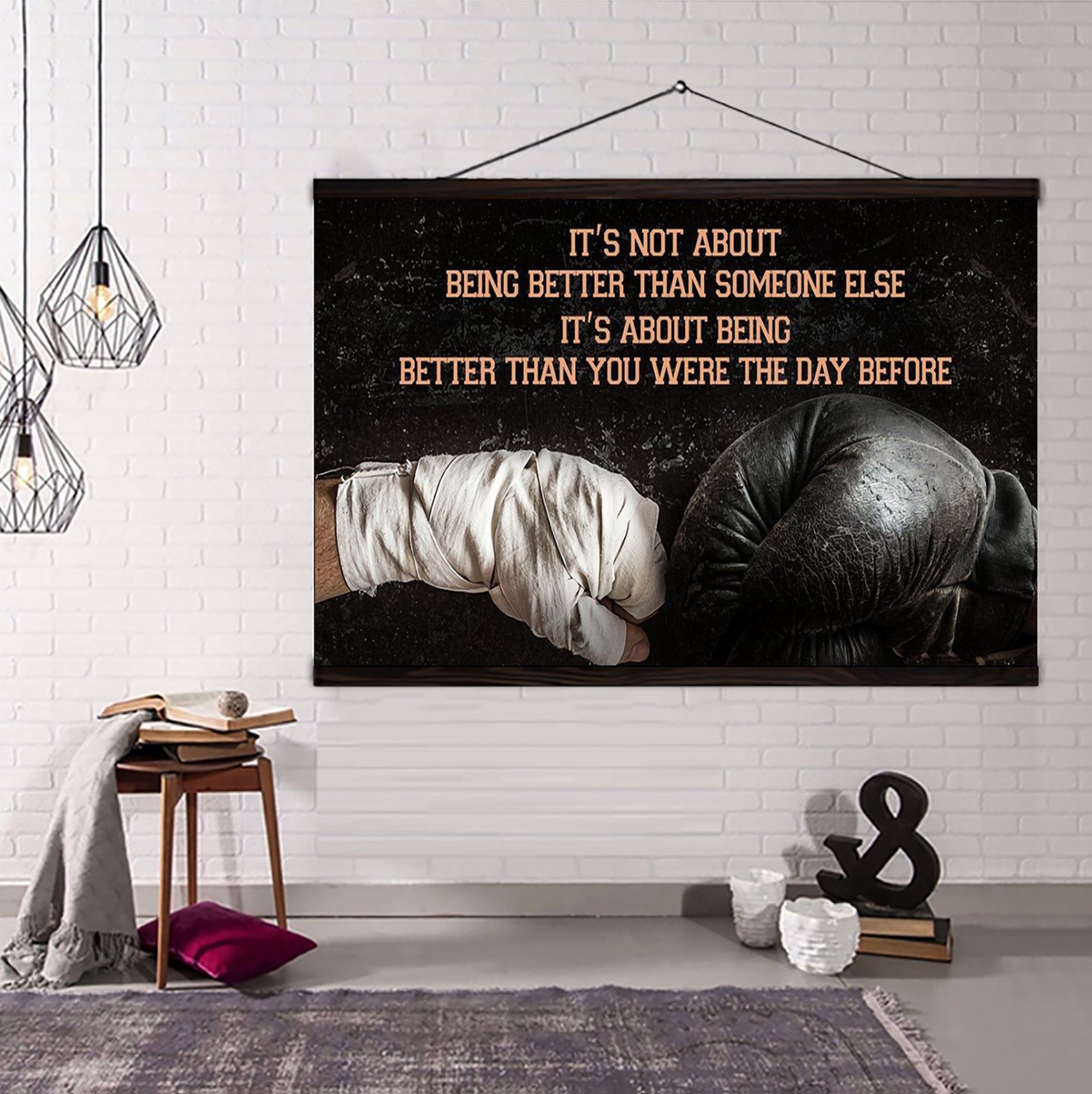 Squash Ball customizable poster canvas - It is not about better than someone else, It is about being better than you were the day before