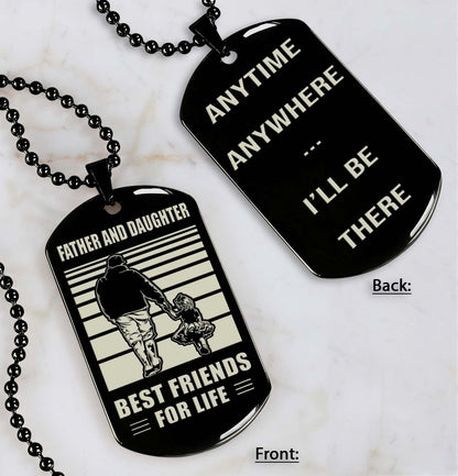 Police Personalized Double Sided Dog Tag Father And Son Best Friends For Life - Message on the back side