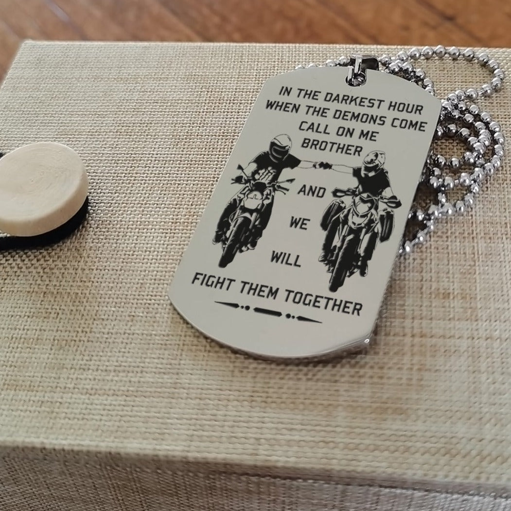 Soldier customizable engraved brother dog tag gift from brother