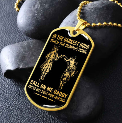 DRB GK Military Chain Silver Plated 18K Gold Plated Call On Me Daddy Gift For Your Dad