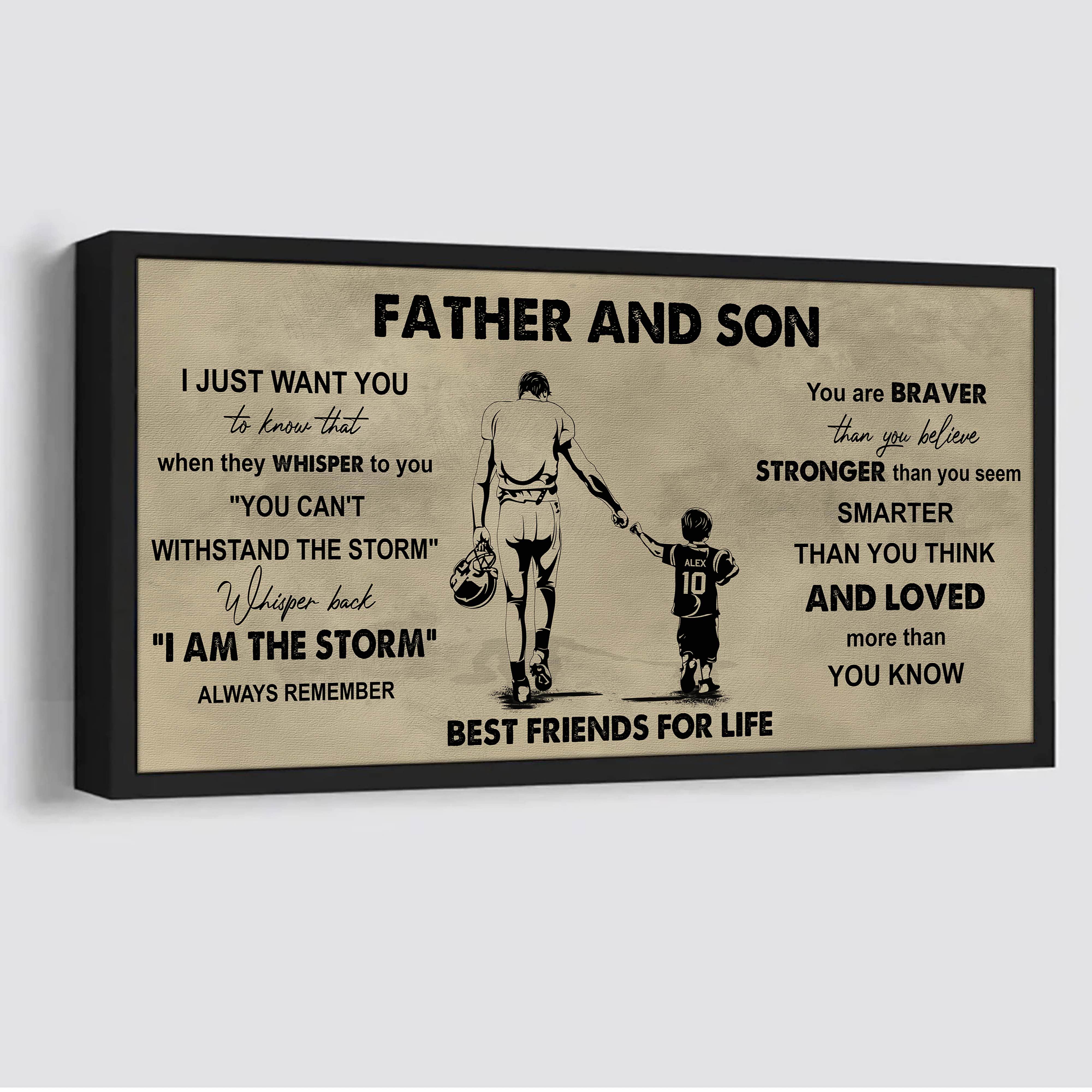 Soccer Father And Son Best Friends For Life - I Am The Storm Poster Canvas Gift For Son From Father