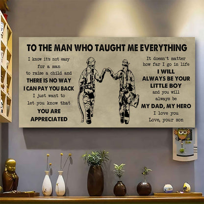 DRB Poster Horizontal Canvas To My DRB Dad I Know It's Not Easy To Raise A Child I Will Always Be Your Little Boy Gift From Son To Dad